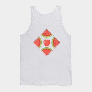 Apple Watermelon Badge Tank Top